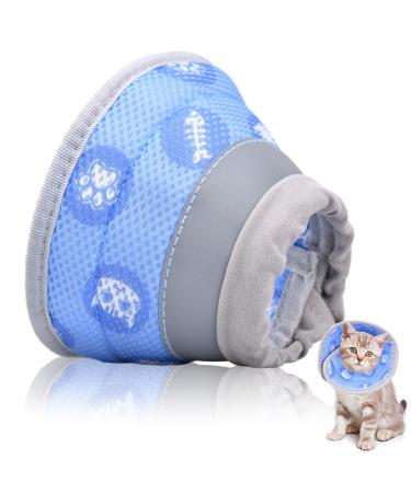 Cats Rullenkruff soft herself the cat adjustable cat collar foldable cat smoke for operations and injuries prevents licking of wound blue m 2 months old kitten