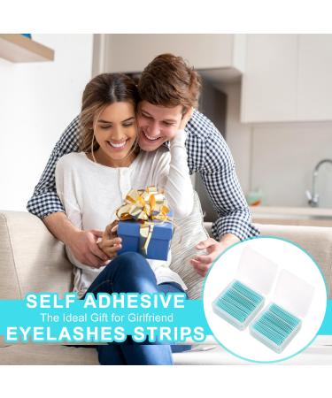 Self Adhesive Lash Strips | 80 Reusable No Glue Eyelashes | Self-Sticking Fake Lashes for Easy Application - Blue - Buy Online on GoSupps.com