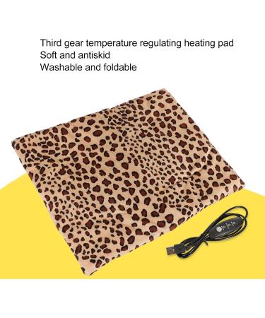WOOXKEHM USB Heating Pillow - Portable Heated Travel Blanket | 9W Adjustable Temperature | Washable Foldable Leopard Print | Wet & Dry Heat Therapy for Pain Relief - Buy Online on GoSupps.com