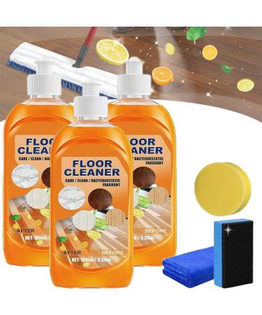 Probablei Multi-Purpose Floor Cleaner Powerful Decontamination Floor Cleaner Wood Floor Cleaner and Polish Liquid for Wood Tile Floors (3PCS)