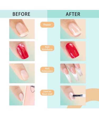 Hema Free Builder in a Bottle Set - 0.5oz Builder Base & No Wipe Gel Top Coat for Nail Extension Gel - UV/LED Soak Off Hard Gel for Nails Repair - Buy Online on GoSupps.com