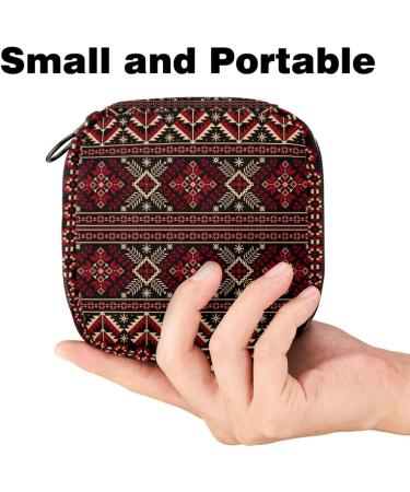 Large Flower Pattern Storage Bags for Women's Bandages & Menstrual Products - Zippered Pocket for Tampons Panty Liners & More - Stylish Pink & Multicolored Design - Buy Online on GoSupps.com