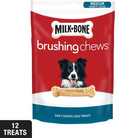 Milk-Bone Brushing Chews Medium Dog Dental Dog Treats 267g - Buy Online on GoSupps.com