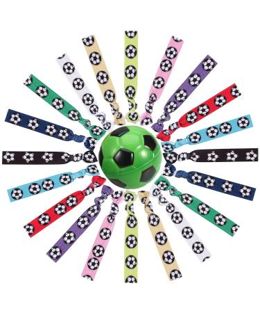 20PCS Soccer Hair Ties for Women - Elastic Ribbon Ponytail Holders for Girls Players - Hand Knotted Football Hair Scrunchies - Soccer Fun Hair Bands - Buy Online on GoSupps.com