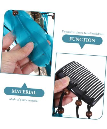 Beatifufu Hair Accessories Exquisite Plume Headdress Exquisite Women Hair Bands Vintage Headbands for Women Girl Headbands Party Cosplay Hairbands Party Props Women Hair Accessories - Buy Online on GoSupps.com