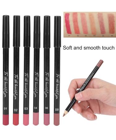 6pcs Long Lasting Lip Liner Set 02 | Waterproof Matte Lip Pencil Cosmetics for Women and Girls - Buy Online on GoSupps.com