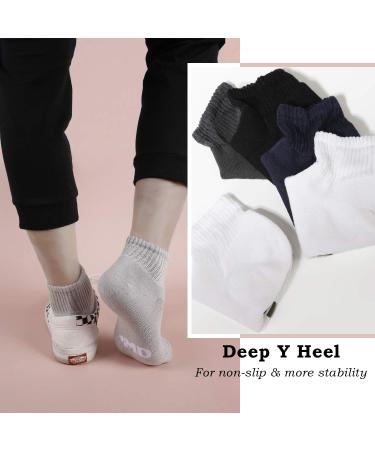 +MD Men's Non-Binding Bamboo Diabetic Circulatory Quarter Socks - 6 Pack White 10-13 - Buy Online on GoSupps.com