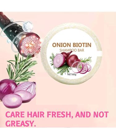  G n rique Onion Shampoo Bar 60g Onion Biotin Shampoo Bar Soft Foam Frizz Control Purifying and Nourishing Conditioner for Adults Men Women and Teenagers (2PCS) - Buy Online on GoSupps.com