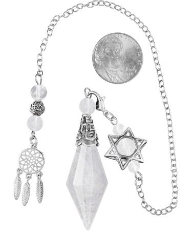 Kyeygwo Bergkristall Kegel Stone Pendulum - Double Point Quartz Gemstone for Divination Meditation & Reiki Healing - Buy Online on GoSupps.com