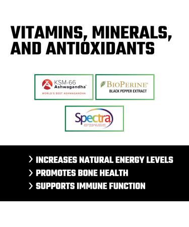 Axe & Sledge Multi Plus Multivitamin | 24 Bioavailable Vitamins & Minerals Ashwagandha | Multivitamin for Women and Men for Daily Nutritional Support | 90 Capsules 30 Servings - Buy Online on GoSupps.com