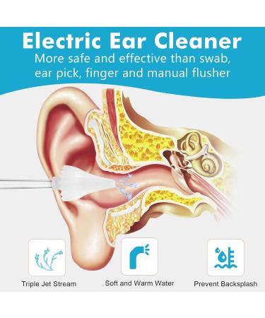 Electric Ear Wax Removal Kit | IPX7 Ear Cleaner for Adults & Kids | 3 Pressure Modes & Cleaning Tool Set - Buy Online on GoSupps.com