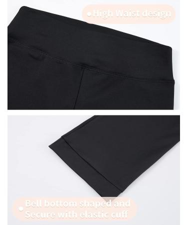 Gnainach High Waist Figure Skating Pants for Girls | Non-Stick Waterproof Leggings for Performance | Black 8-9 Years - Buy Online on GoSupps.com