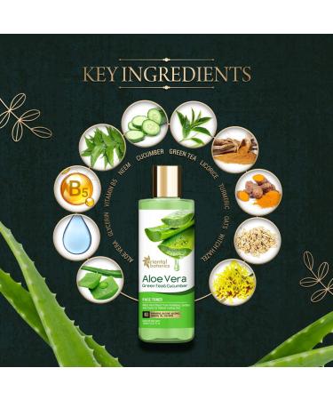 Aloe Vera Green Tea & Cucumber Face Toner - Hydrating & Alcohol-Free - 150ml - Best International Shipping - Buy Online on GoSupps.com