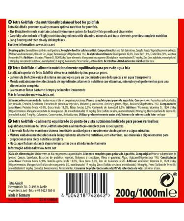 TetraFin Goldfish Flakes 200g - Buy Online on GoSupps.com