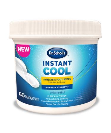 Dr. Scholl's Instant Cool Athlete's Foot Treatment Wipes, 60ct - Buy Online on GoSupps.com