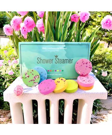 Nielies Shower Steamer Aromatherapy Gift Box - Escape Stress with Natural Essential Oils & Sea Salt | Shower Steamers for Relaxation | Valentines Day Gift Set - Blue Pack of 8 - Buy Online on GoSupps.com