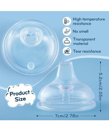 Variable Flow Silicone Baby Bottle Nipples - Set of 4 | Wide-Neck Design, Fits 7cm Diameter Bottles | Ideal for Babies Over 6 Months | Duckbill Cross Shape - Buy Online on GoSupps.com