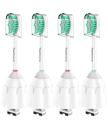 Toptheway Replacement Toothbrush Heads for Philips Sonicare E-Series Essence Xtreme Elite Advance HX7022/66 HX5610 Screw-on Electric Brush Handle, 4 Pack
