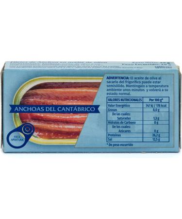 Anchovies from Cantabria Hoya Santo a - Pack of 6 cans of 49g/8 fillets (294g/48 fillets). Artisanal preparation with anchovies - Buy Online on GoSupps.com