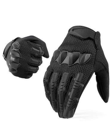 YOSUNPING Tactical Full Finger Gloves Touchscreen for Motorcycle Hiking Cycling Climbing Black Large