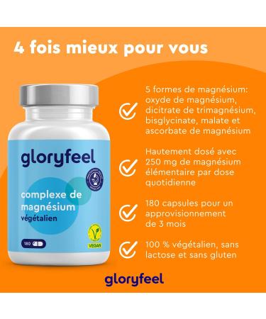 Magnesium Complex Premium 5 Premium Compounds 250mg Elemental Magnesium per Daily Dose Magnesium Bisglycinate and Citrate Lab Tested 100% Vegan - Buy Online on GoSupps.com