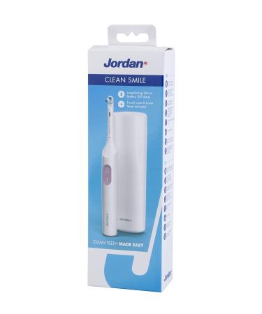 Jordan Clean Smile Electric Toothbrush for Adults - Rechargeable Quick Charge Long-Lasting Pressure Sensor 2 Speed Modes Travel Case - Pink Color - Buy Online on GoSupps.com