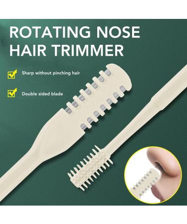 Buachois 24 Pieces Nose Hair Trimmer 360 Degree Rotating Double Head Nose Hair Plucker Deep Cleaning Nose Picker Tweezers Cutter - Buy Online on GoSupps.com