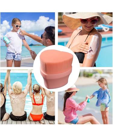 Sunscreen Applicator Brush Liquid Foundation Brush Face Brush Make Up Brush Heart-Shaped Powder Makeup Tools Cosmetic Applicator For Kids And Adult Pink - Buy Online on GoSupps.com
