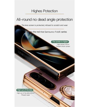 Buy Tivenfezk Nadoli for Samsung Galaxy Z Fold 5 - Ultra Thin Astronaut Hidden Stand Shell 360 Ring Scratch-Resistant Silicone Cover - Buy Online on GoSupps.com