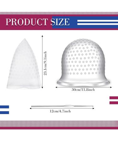 Canlierr Hair Coloring Highlighting Cap Kit with Hook and Gloves - Reusable Silicone Accessories for Salon & Home Use - Buy Online on GoSupps.com