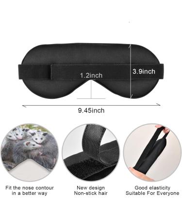 Sweet Possums Sleep Mask - Light Blocking Eye Mask for Sleeping | Adjustable Floral Blindfold for Men & Women | Soft Lightweight Perfect for Travel & Naps - Buy Online on GoSupps.com