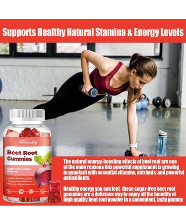 Sugar Free Beet Root Gummies - 1500mg Nitric Oxide Chews for Energy & Whole Body Health | 60 Count Supplement for Men & Women - Buy Online on GoSupps.com