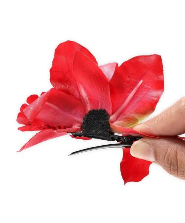 Orchid Flower Alligator Hair Clips for Women - 12 Pack | Stylish Hair Accessories - Buy Online on GoSupps.com