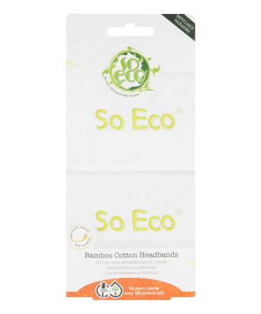 So Eco Bamboo & Cotton Headband Duo White