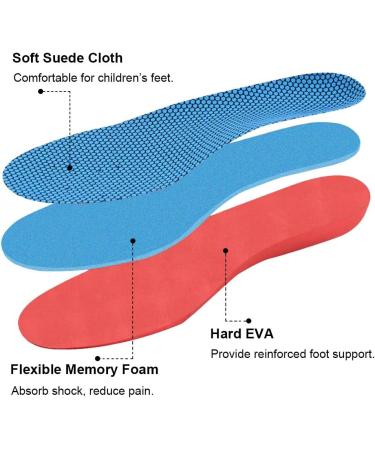 Ailaka Kids Orthotic Arch Support Insoles for Flat Feet & Plantar Fasciitis - Size 3.5-5.5 M US Little Kid - Buy Online on GoSupps.com