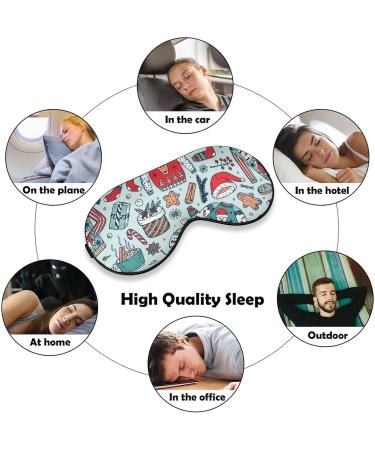 Ugly Christmas Sweater Party Sleep Mask | Adjustable Eye Cover for Sleeping | Blocks Light for Night Travel Nap | Men Women - Buy Online on GoSupps.com
