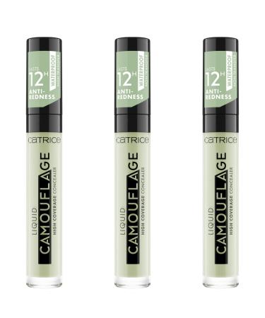 Catrice Liquid Camouflage High Coverage Concealer (3x5ml) liquid make-up cover pen green waterproof 12h opacity No. 200 Anti-Red