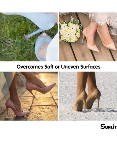 10 Pairs Pink Glittery Heart Shaped High Heel Protectors for Women - Ideal for Outdoor Garden Parties and Weddings - Buy Online on GoSupps.com