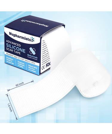 Advanced Silicone Scar Sheets Roll - Medical Grade Gel Tape for Scar Removal - Transparent, Comfortable, Painless - 1.6inch x 60inch Roll - New & Old Scars - Buy Online on GoSupps.com