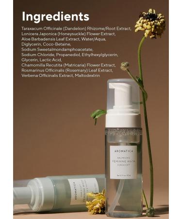 AROMATICA Pure and Soft Feminine Foaming Wash - Vegan pH-Balanced Unscented Formula for Sensitive Skin - Buy Online on GoSupps.com