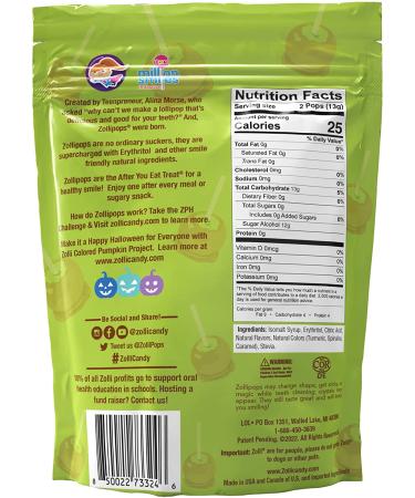 Zollipops Caramel Green Apple Lollipops - Sugar Free, Allergy Free, Vegan, KETO & Diabetic Friendly - 5.2 Oz (Pack of 1) - Buy Online on GoSupps.com