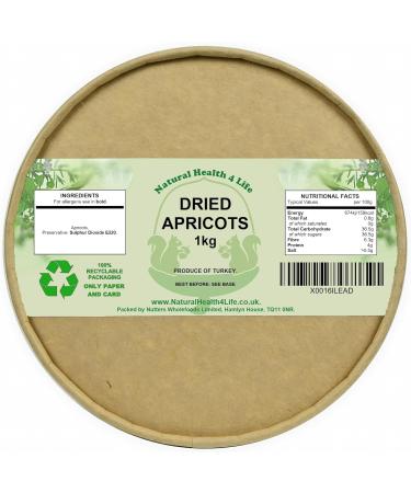 Natural Health 4 Life (Size 2) Dried Apricots 1kg in a kraft tub - Buy Online on GoSupps.com