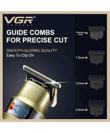 VGR Beard Hair Trimmer for Men - Face Grooming Kit with Ceramic Blades Edge Electric - USB-C Rechargeable - 400 Min Battery - Cordless Clippers for Bald Head Haircut Stubble Sideburn Moustache - Buy Online on GoSupps.com