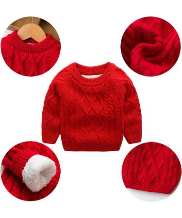 De feuilles Toddler Unisex Cable Knit Pullover Sweater | Chunky Knitted Jumper | Warm Lining | Yellow | 8-9 Years - Buy Online on GoSupps.com
