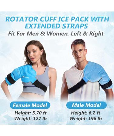 RelaxCoo Shoulder Ice Pack - Rotator Cuff Cold Therapy Gel Wrap for Pain Relief & Recovery - Blue - Men and Women - Buy Online on GoSupps.com
