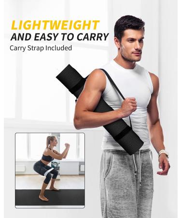 CAMBIVO Extra Long Yoga Mat for Women and Men - Non Slip Exercise Mat for Pilates, Fitness, Barefoot Workouts - 84 x 30 x 1/4 - Home Gym Studio - Black - Buy Online on GoSupps.com