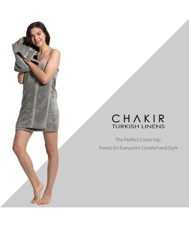 Chakir Turkish Linens Luxury Spa 6-Piece Towel Set - Premium Turkish Cotton - Gray - Buy Online on GoSupps.com