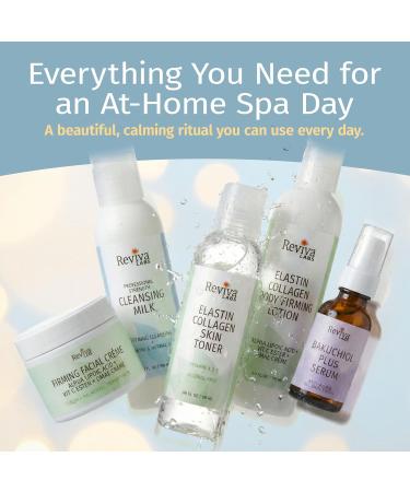 Reviva Labs Spa at Home 5-Piece Skincare Gift Set for Women featuring Gentle Facial Cleanser Toner Plumping Serum Firming Cream & Collagen Body Lotion for Winter Skin Care - Buy Online on GoSupps.com