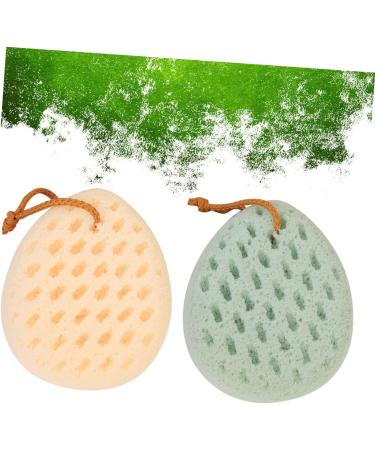 FOMIYES 2pcs Loofah Bath & Body Scrubber Set - Soft Sponge Brush for Face & Body, Frosted Bath Flower Design - Buy Online on GoSupps.com