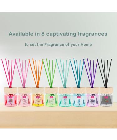 Cristalinas 35ml Cherry Blossom Air Fresheners for Home - Reed Diffusers for home - Home Fragrance Lasts upto 8 weeks - Room Diffuser Sticks with Coloured Fragrance Oil (Pack of 2) 35ml (Pack of 2) - Buy Online on GoSupps.com